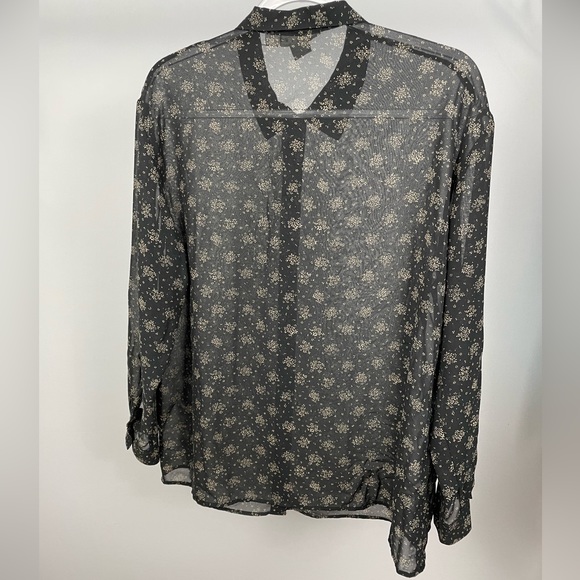 CHIFFON BUTTON DOWN BLOUSE - Picture 3 of 3